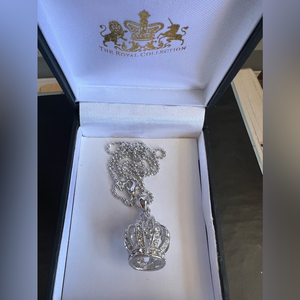 Silver Jeweled Crown Pendant The Royal Collection from Buckingham Palace